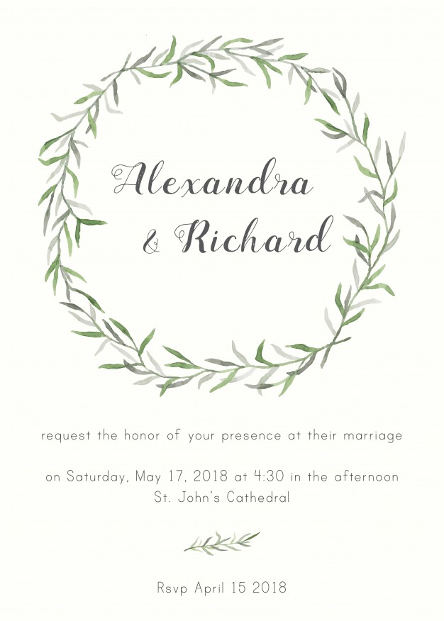 Wedding Greenery Vector