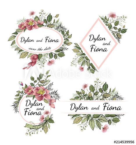 467x500 Wedding Invite, Invitation Menu Thank You Card Vector Floral