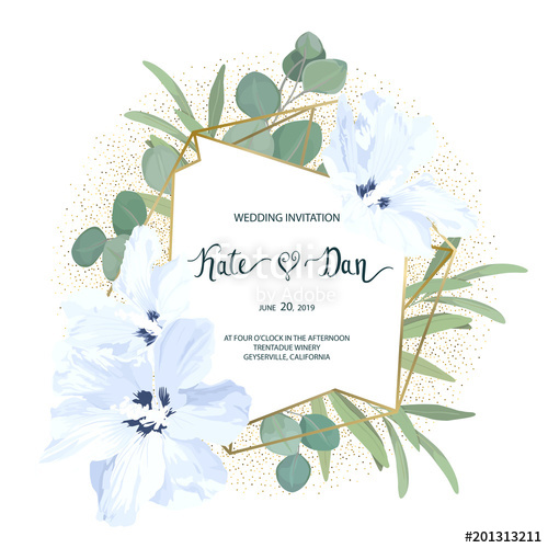 500x500 Floral Bouquet With Greenery, Hibiscus And Eucalyptus Branch