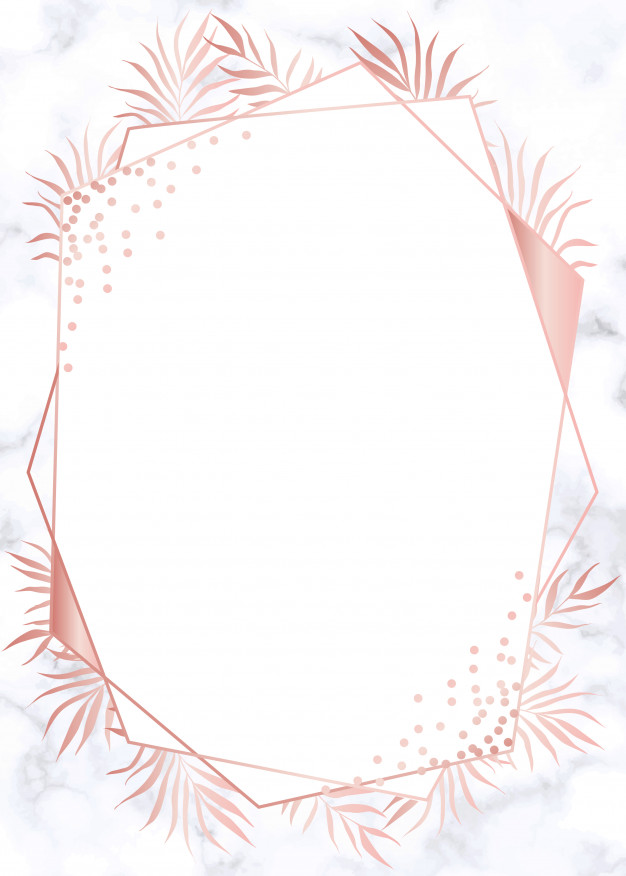 626x876 Modern Rose Gold Geometric Wedding Invitation Background Vector