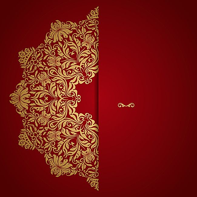 650x650 Red Wedding Invitation Vector Background Download In Red