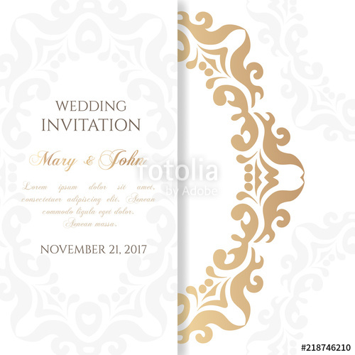 500x500 Wedding Invitation Templates Cover Design With Ornaments