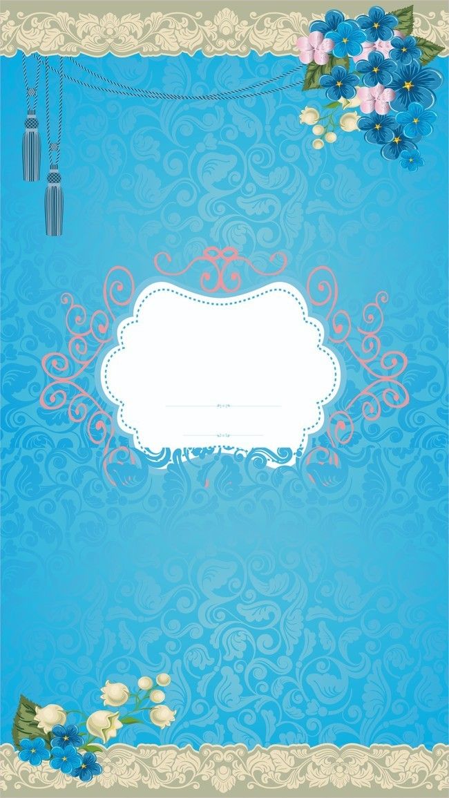 650x1155 Business Wedding Invitation Vector Background Material