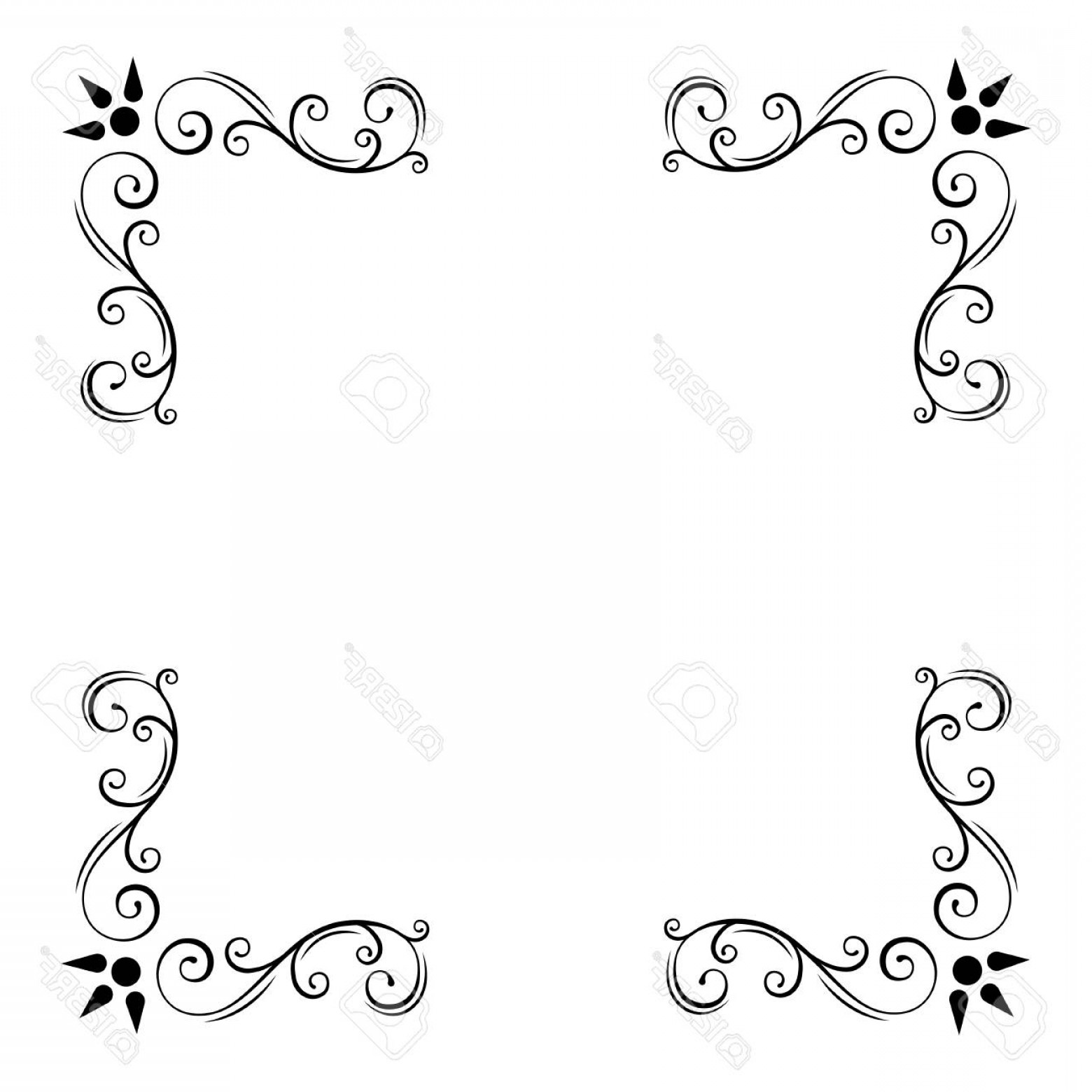 Photostock Vector Decorative Corners 1560x1560 Photostock Vector Decorative Corners