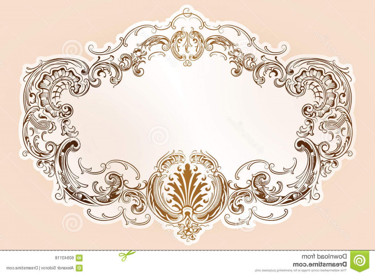 Stock Illustration Luxury Vector Frame Border Rococo Style 1560x1148 Stock Illustration Luxury Vector Frame Border Rococo Style