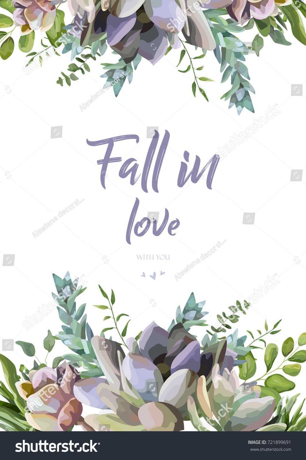 Vector Floral Card Design Succulent Flower Plant Watercolor Hand 1065x1600 Vector Floral Card Design Succulent Flower Plant Watercolor Hand