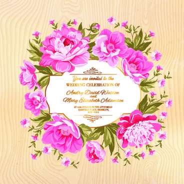 Flower Border Wedding Invitation Free Vector Download 368x368 Flower Border Wedding Invitation Free Vector Download