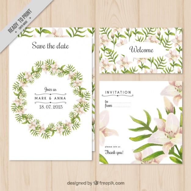 626x626 Floral Wreath Wedding Invitation Vector Free Download