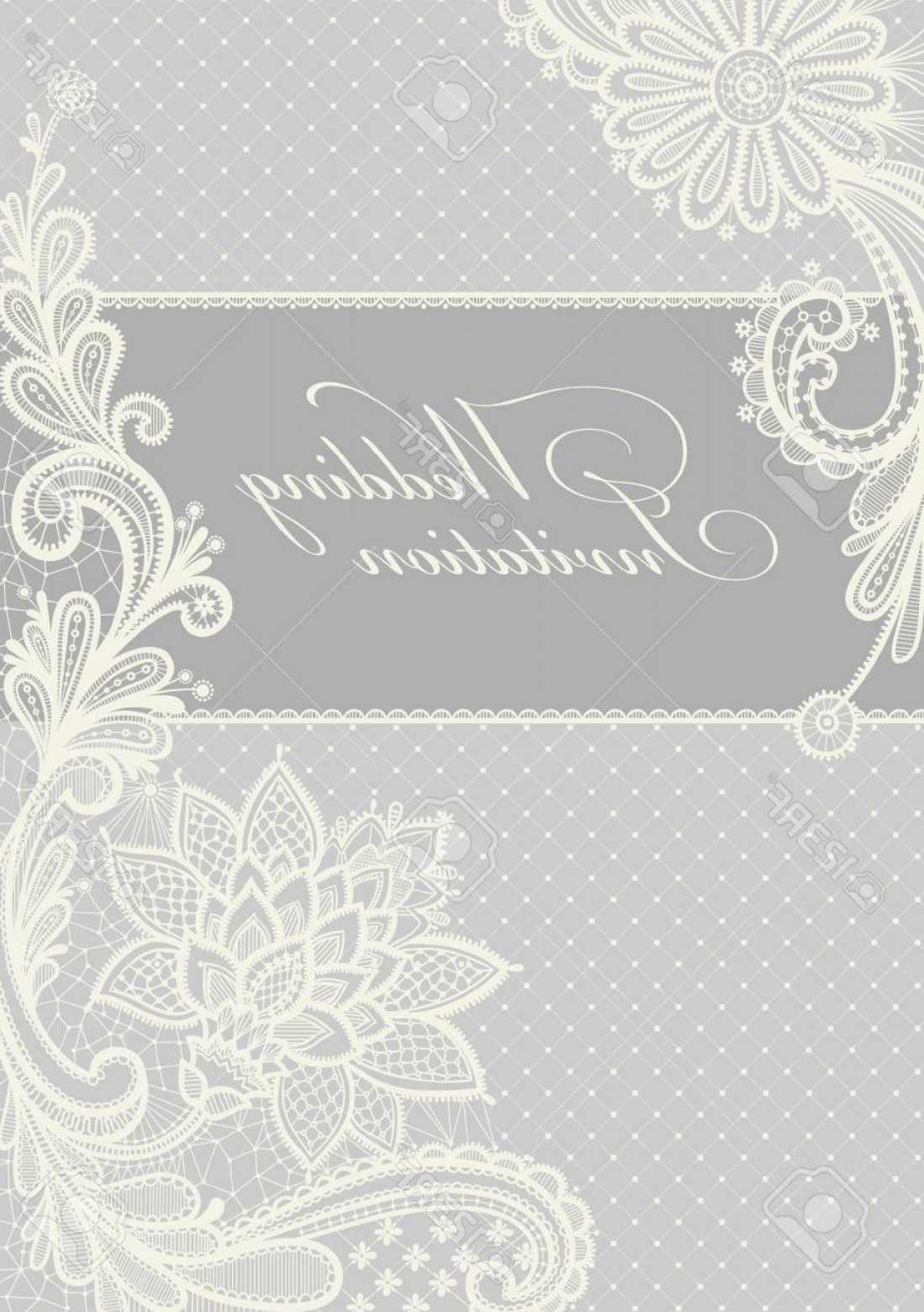 1099x1560 Photostock Vector Wedding Invitation Lace Background With A Place