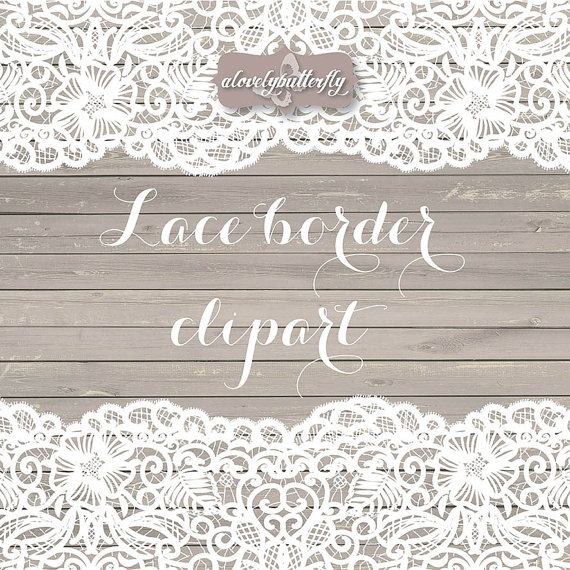 570x570 Vector Wedding Clipart Lace Border, Rustic Clipart, Shabby Chic