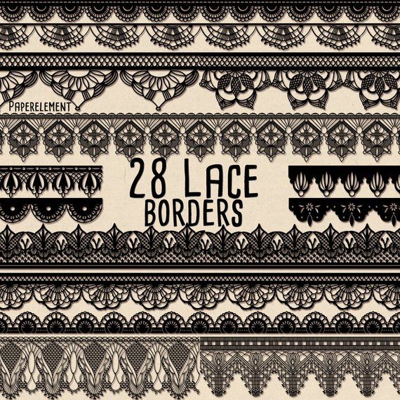 570x570 Lace Border Clipart Pack Lace Border Clip Art, Lace Trim, Lace