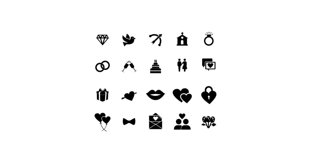 1080x565 Wedding Icons Pack Free Vector And Transparent Png The Graphic