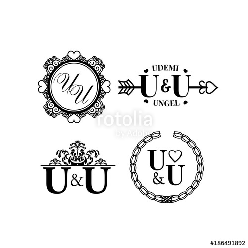 Wedding Monogram Collection Vector Illustration Stock Image 500x500 Wedding Monogram Collection Vector Illustration Stock Image
