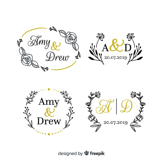 Wedding Monogram Logo Templates Collection Vector Free Download 626x626 Wedding Monogram Logo Templates Collection Vector Free Download