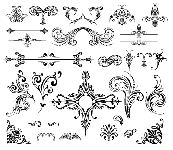 600x523 Free Vintage Vector Ornaments Images