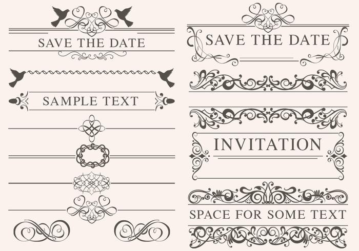 700x490 Vintage Wedding Ornament Vectors