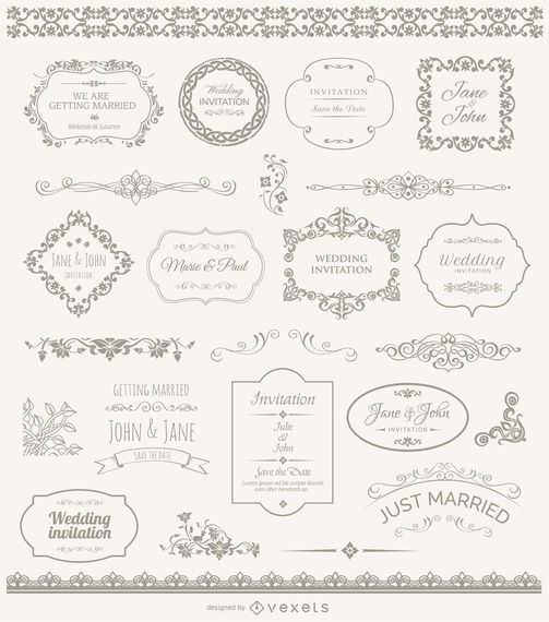503x570 Wedding Frames, Badges And Ornaments