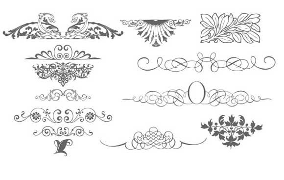 580x367 Beautiful Free Vector Ornament Patterns Wedding Free Vector