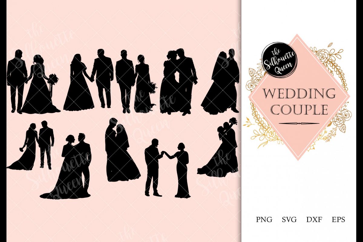 Wedding Couple Silhouette Vector 1200x800 Wedding Couple Silhouette Vector