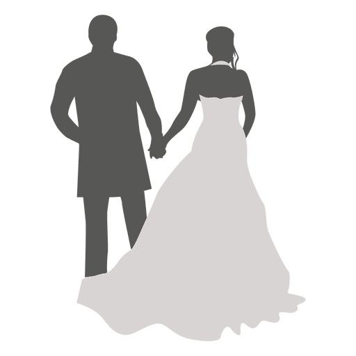 Wedding Couple Walking Back Silhouette 512x512 Wedding Couple Walking Back Silhouette