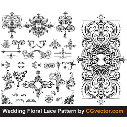 Free Download Of Wedding Floral Lace Pattern Vector Vector Graphic 410x410 Free Download Of Wedding Floral Lace Pattern Vector Vector Graphic