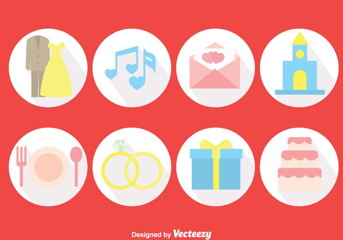 Wedding Planner Circle Icons Vector 700x490 Wedding Planner Circle Icons Vector