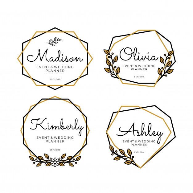 Geometric Logo Templates For Wedding Planner Vector Premium Download 626x626 Geometric Logo Templates For Wedding Planner Vector Premium Download