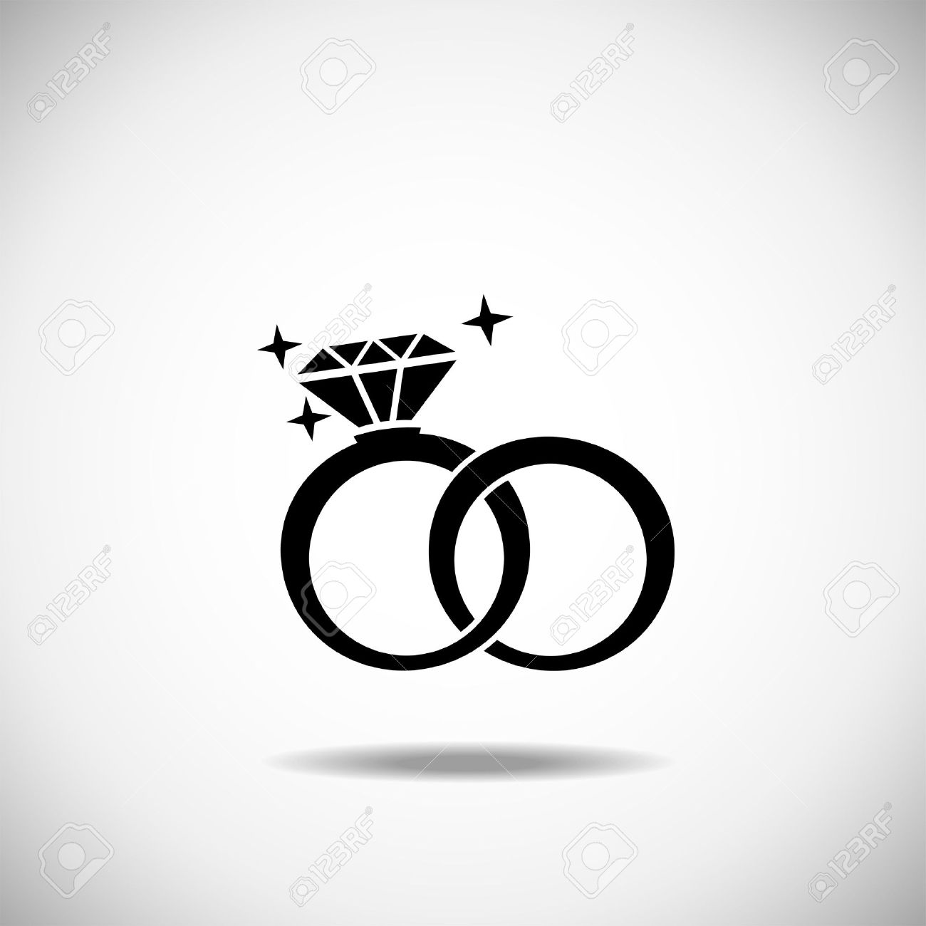 Wedding Ring Silhouette Vector at Vectorified.com | Collection of