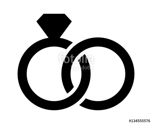 Wedding Ring Silhouette Vector at Vectorified.com | Collection of