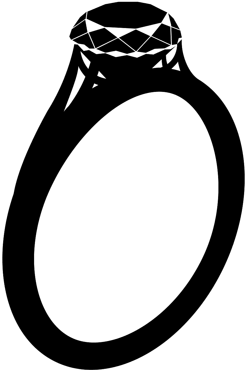 Wedding Ring Silhouette Vector at Vectorified.com | Collection of