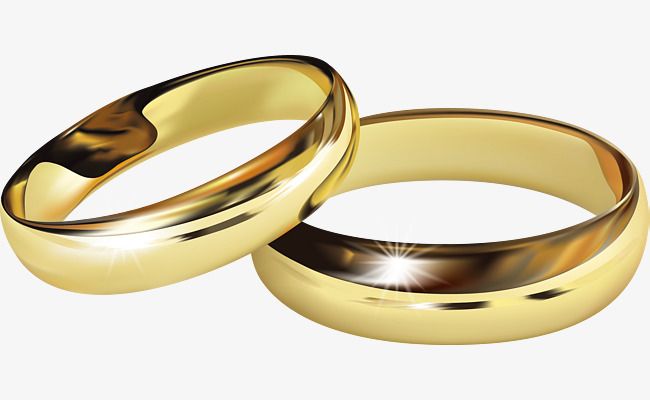 650x400 Golden Wedding Ring Vector, Wedding Clipart, Golden Wedding Ring