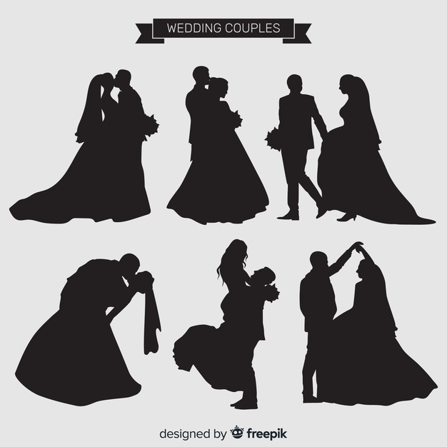 626x626 Wedding Couple Character Collection Vector Free Download