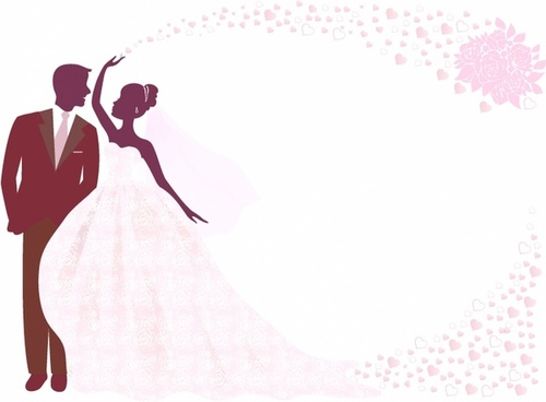 500x368 Wedding Silhouette Free Vector Download