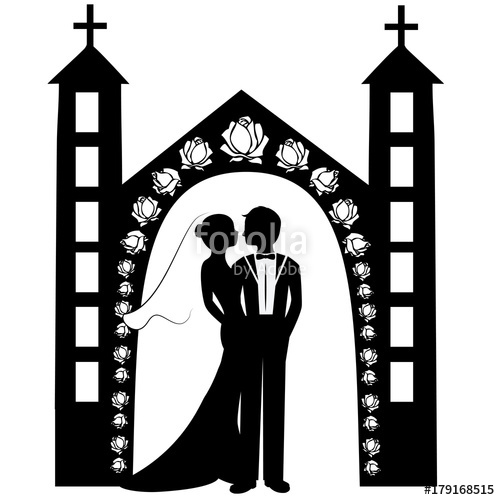 500x500 Wedding Silhouette Stock Image And Royalty Free Vector