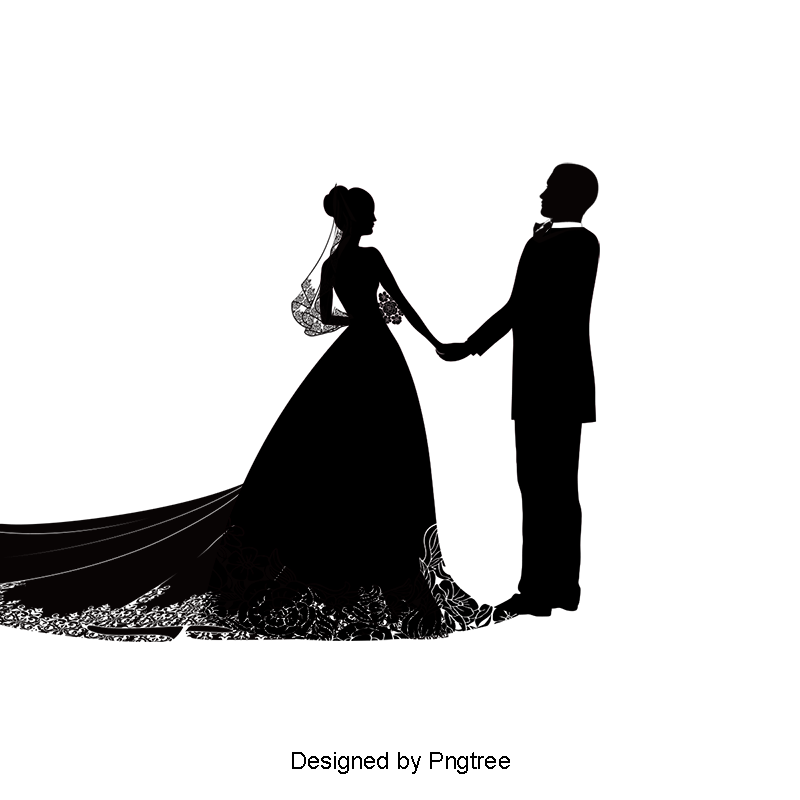 800x800 Creative Wedding Silhouette, Bride And Groom, Wedding, Marry Png