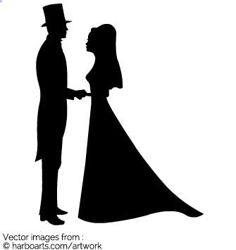 335x355 Download Wedding Couple Silhouette