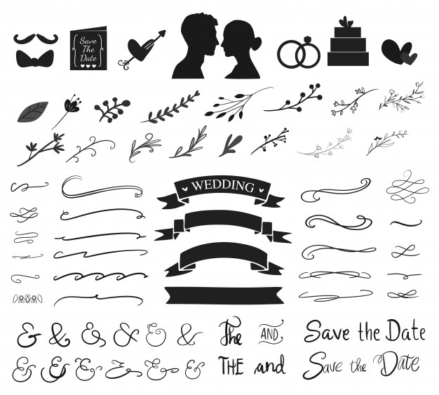 Floral Wedding Design Ornament Vector Premium Download 626x563 Floral Wedding Design Ornament Vector Premium Download