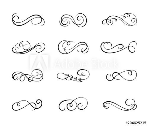 Design Elements Set Scrolls And Swirls, Vector Collection 500x424 Design Elements Set Scrolls And Swirls, Vector Collection