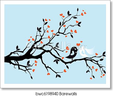 Wedding Birds, Vector, Art Print Barewalls Posters Prints 435x370 Wedding Birds, Vector, Art Print Barewalls Posters Prints