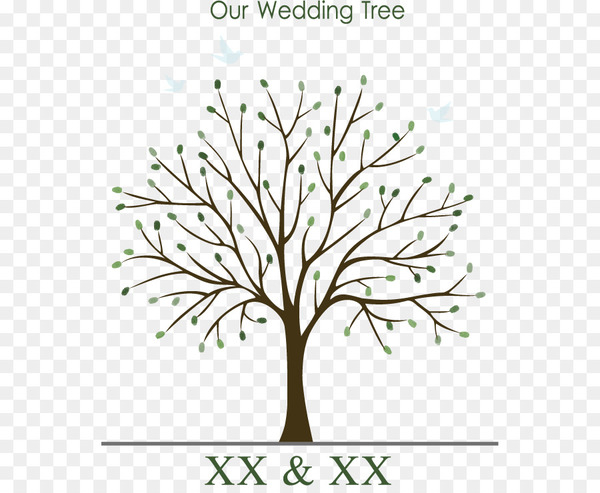 Wedding Invitation Guestbook Tree Fingerprint 600x493 Wedding Invitation Guestbook Tree Fingerprint