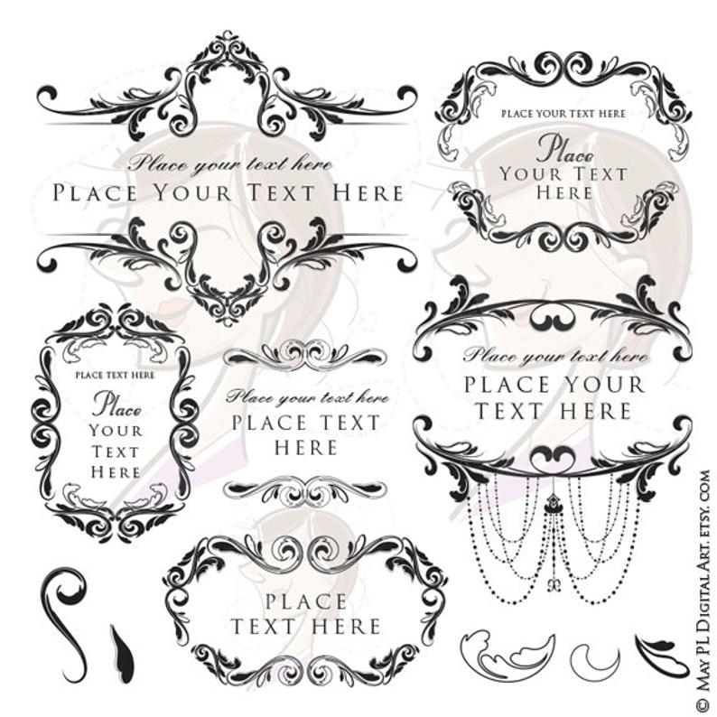 794x794 Wedding Vector Clipart Floral Png Design Perfect For That Etsy