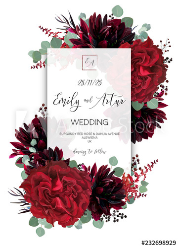 362x500 Wedding Vector Floral Invite, Invitation Save The Date Card Design