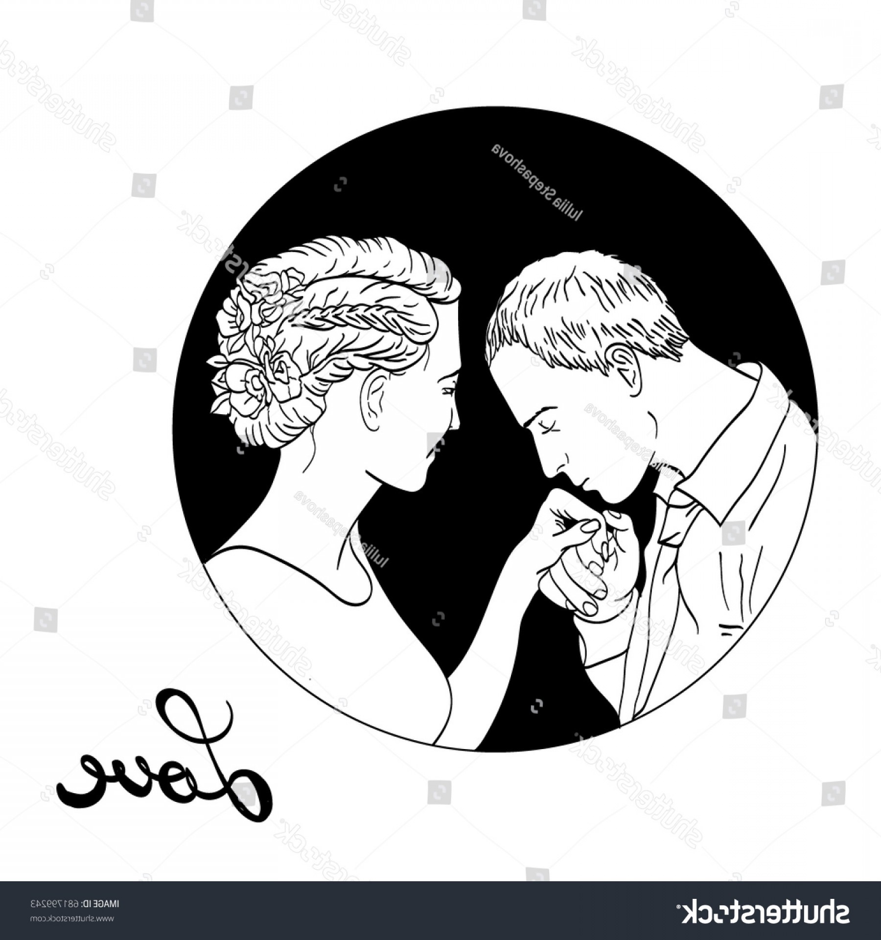 1800x1920 Beautiful Young Couple Love Wedding Vector Handandbeak