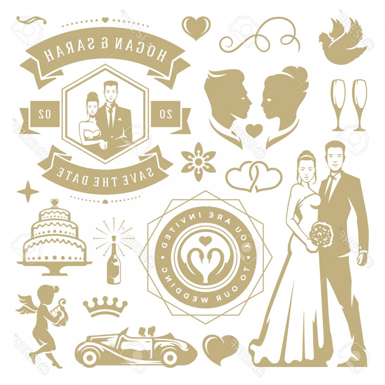 Download Wedding Vector Design at Vectorified.com | Collection of ...