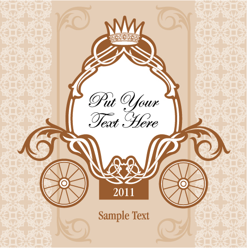 Wedding Invitation With Carriage Design Vector Free Download 509x510 Wedding Invitation With Carriage Design Vector Free Download