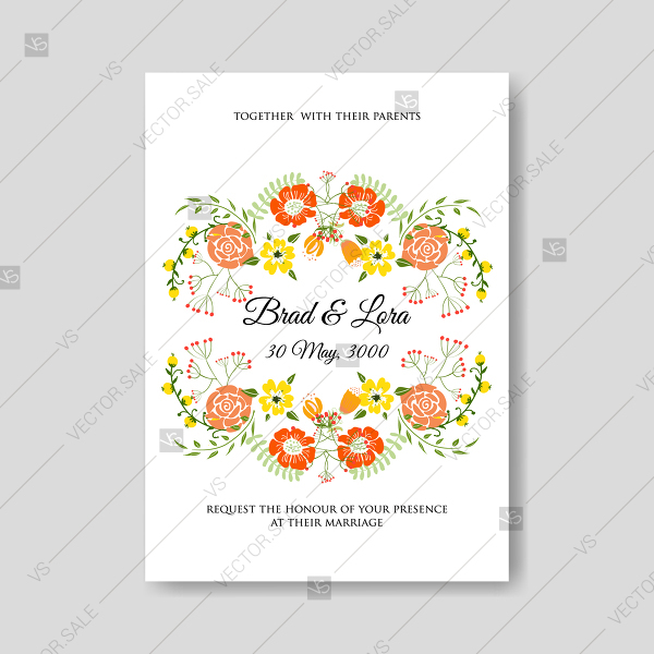 Garland Floral Frameof Red Peony, Ranunculus Wedding Invitation 600x600 Garland Floral Frameof Red Peony, Ranunculus Wedding Invitation