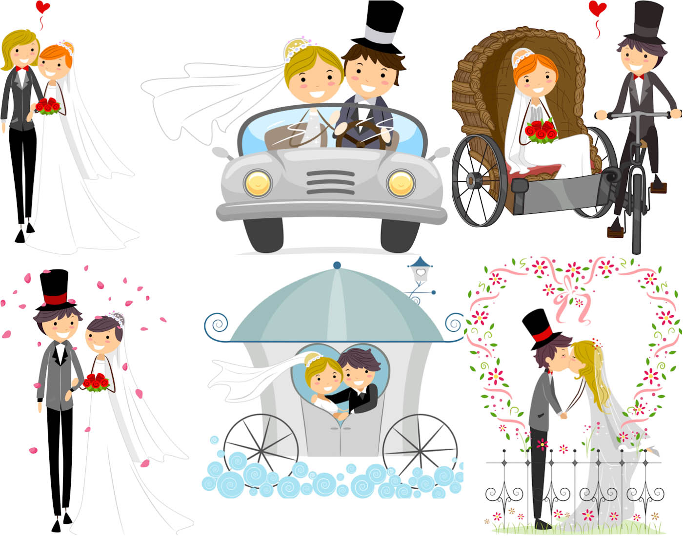 Vector Wedding Clipart 1400x1100 Vector Wedding Clipart
