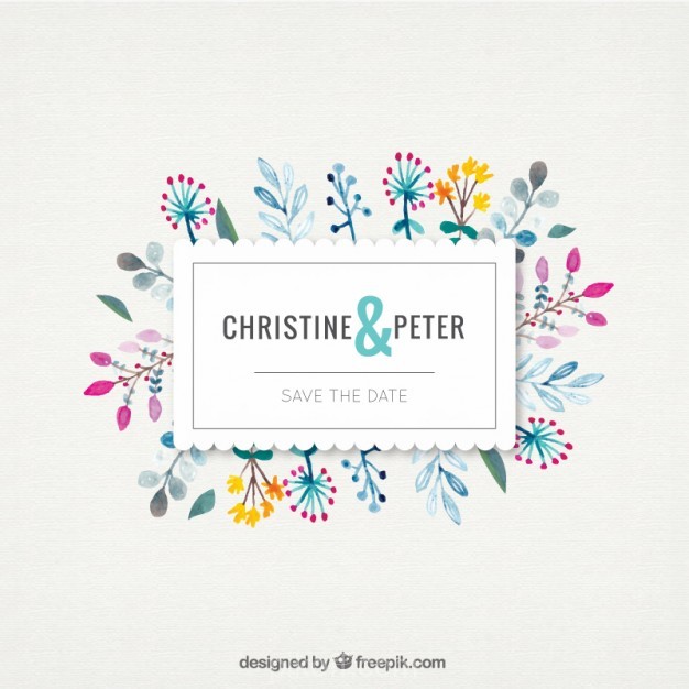 626x626 Delicate Floral Banners For Wedding Vector Free Download