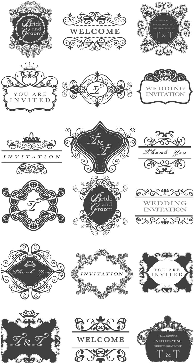 800x1500 Wedding Invitation Frames Vector Vector Graphics Blog