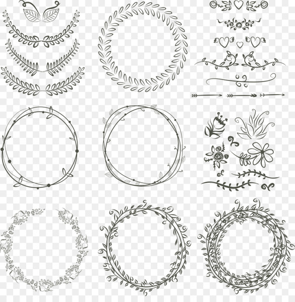 587x600 Laurel Wreath Wedding Invitation Drawing Scalable Vector Graphics